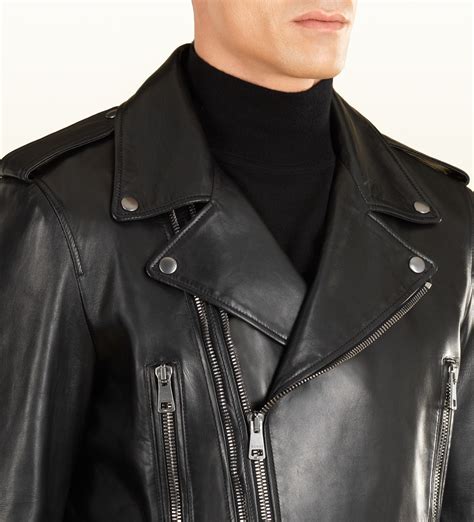 gucci blazer genuine leather sport jacket|gucci leather jacket price.